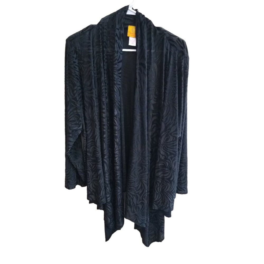 Ruby Rd. Black Cardigan 1XL